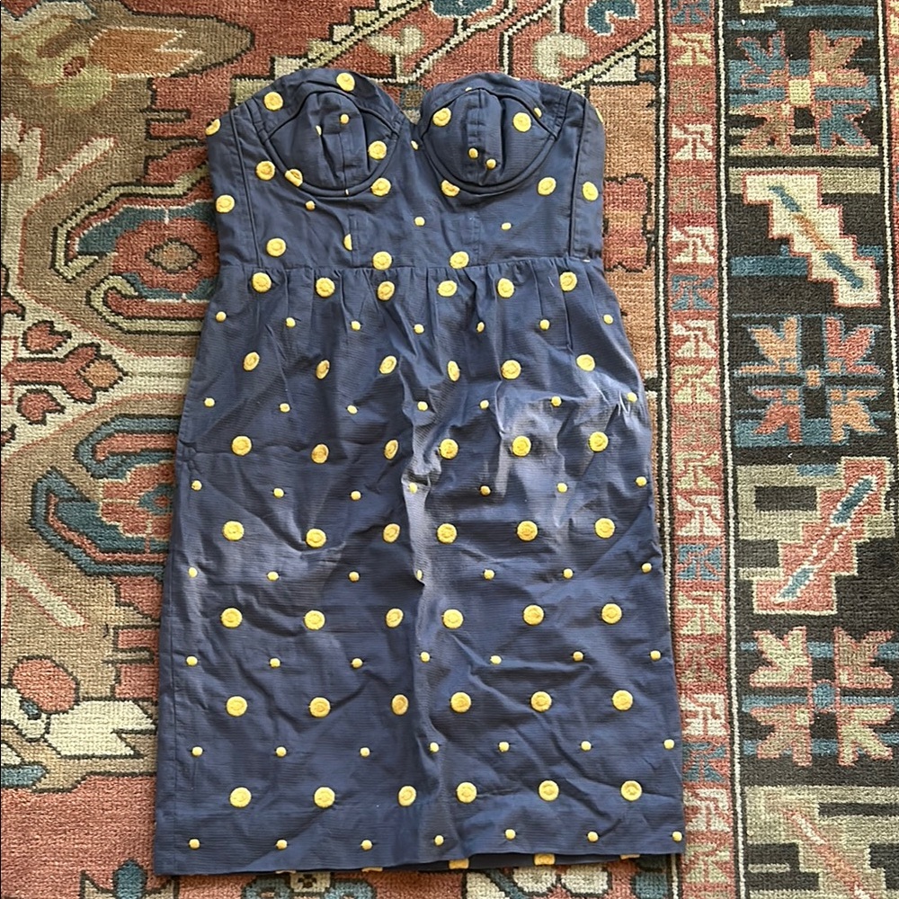 Strapless Polka Dot Dress